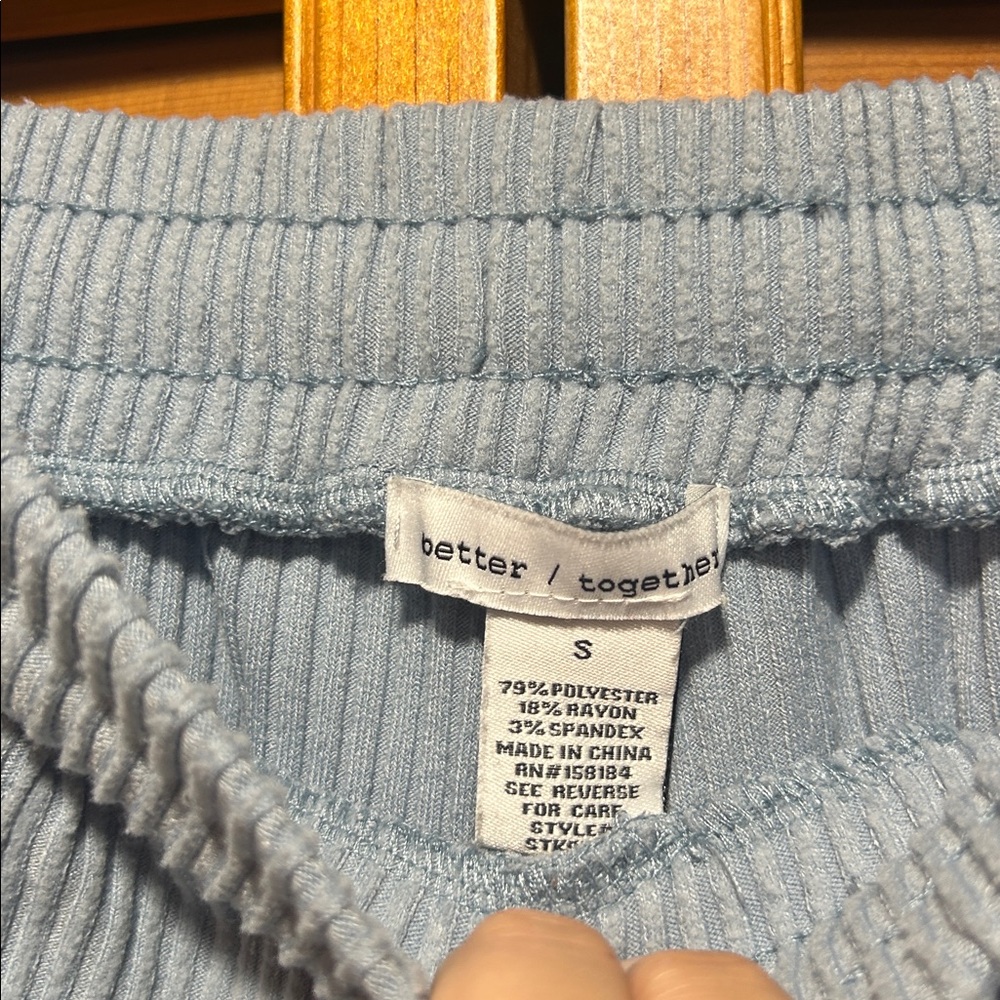 Better Together Set Ribbed Blue Size Small Sweatsuit - Picture 6 of 8